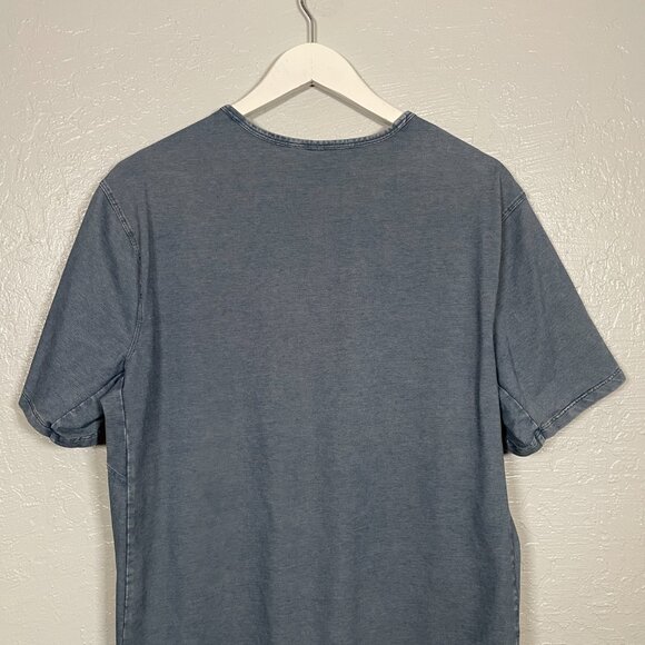 Lululemon Men M Blue Chambray Commission Short Sleeve T-Shirt Crew Neck Stretch - Picture 7 of 8